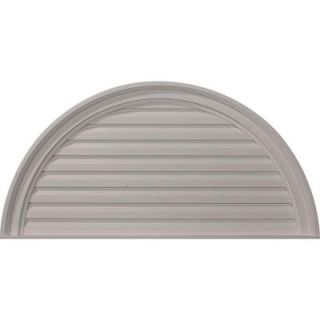 Ekena Millwork 2 in. x 36 in. x 18 in. Decorative Half Round Gable Louver Vent GVHR36D
