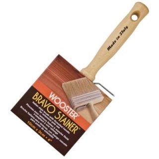 Wooster 4 in. Bravo Stainer Bristle Brush 0F51160040