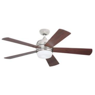 Illumine Zephyr 52 in. Outdoor Brushed Steel Ceiling Fan CLI EMM018039