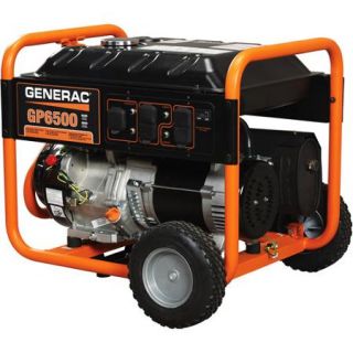 Generac 5940 GP6500, 6,500 Watt Portable Gas Powered Generator (Non CARB Compliant)