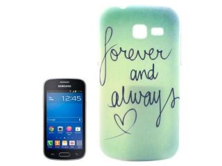 FOREVER AND ALWAYS Pattern Transparent Edge Plastic Case for  Samsung Galaxy Trend Lite / S7392