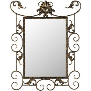 Safavieh Pamela 29.1 in. x 22 in. Iron Framed Mirror AMH4054A