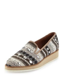 Donald J Pliner Betina Fiesta Fabric Loafer, Black/Multi