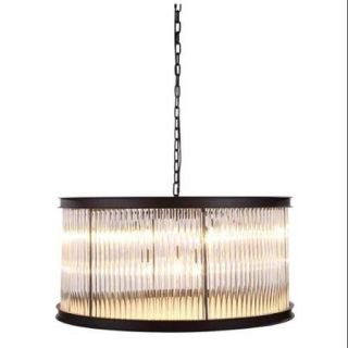 9 Light Pendant Lamp in Mocha Brown Finish