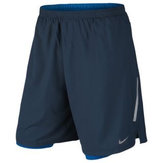 Nike Dri FIT 9 Phenom Vapor 2 in 1 Shorts   Mens   Running   Clothing   Squadron Blue/Imperial Blue/Reflective Silver