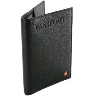 RFID Safe Passport Cover Travel Case By Alpine Swiss All Leather Protect Your ID Black One Size