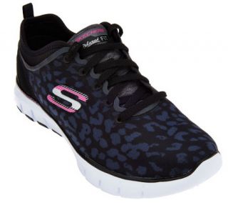 Skechers Animal Print Mesh Lace up Sneakers   Power Player   A267517 —