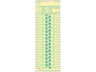 Tops 1277 Time Card for Simplex, Semi Monthly, 3 1/2 x 10 1/2, 500/Box