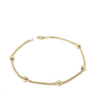 Michael Anthony Jewelry® 10K Rope Chain Bead Station 8" Bracelet   8046146