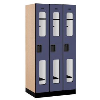 Salsbury Industries S 31000 Series 36 in. W x 76 in. H x 21 in. D Single Tier See Through Designer Wood Locker in Blue S 31361BLU
