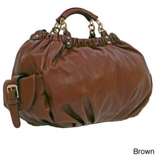 Donna Bella Designs Poca Benna Large Faux Leather Satchel Bag