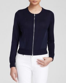 Magaschoni Zip Front Cardigan Sweater