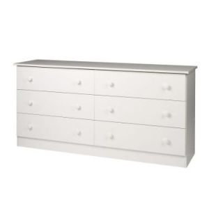 Prepac Edenvale White 6 Drawer Dresser WHD 5828 6K