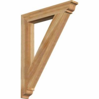 Ekena Millwork 4 in. x 36 in. x 28 in. Western Red Cedar Traditional Rough Sawn Bracket BKT04X28X36TRA01RWR