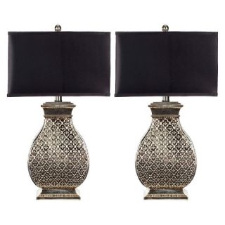 Safavieh Table Lamp   Silver/Black