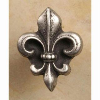 Fleur de lis  sm knob (Set of 10) (Pewter Matte)