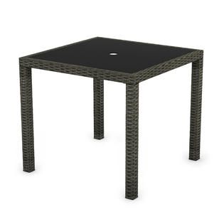 Sonax Park Terrace Square Patio Dining Table in Charcoal Black Weave