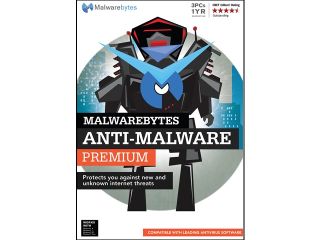 Malwarebytes Anti Malware Premium 2.0   3 PCs / 1 Year   Antivirus & Internet Security