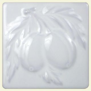 Merola Tile Bumpy Blanco Plum 4 in. x 4 in. Decor Ceramic Wall Tile WDKBBPLD