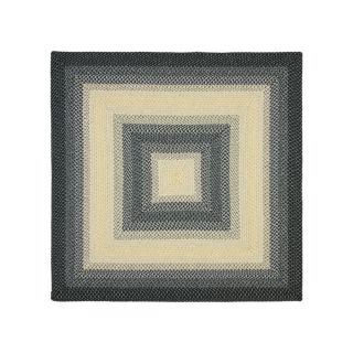 Safavieh Braided Black and Multicolor Square Indoor and Outdoor Braided Area Rug (Common 6 x 6; Actual 72 in W x 72 in L x 0.42 ft Dia)