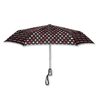 ShedRain Polka Dot Print Auto Open Auto Close Compact Umbrella