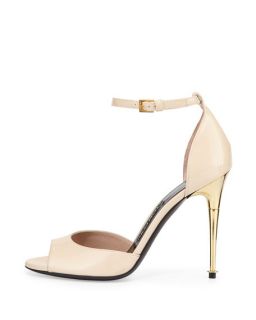 TOM FORD Patent Leather dOrsay Sandal, Nude