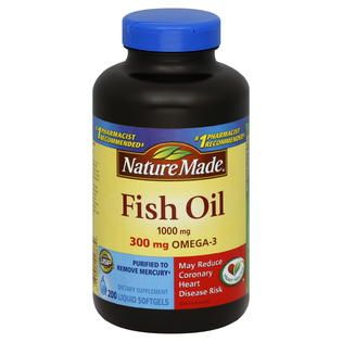 Nature Made Fish Oil, Omega 3, Liquid Softgels, 200 softgels   Health