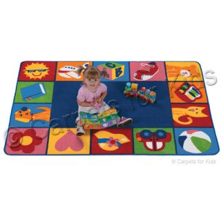 Carpets for Kids Printed Toddler Blocks Area Rug