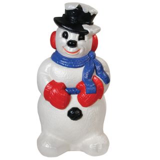 Holiday Time 2.66 ft Lighted Snowman Freestanding Sculpture Outdoor Christmas Decoration with White Incandescent Lights