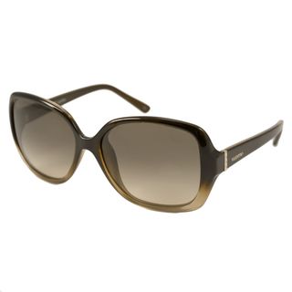 Valentino Womens V637S Brown/ Gold Rectangular Sunglasses   17262355