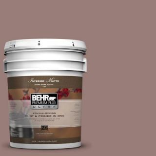 BEHR Premium Plus Ultra 5 gal. #UL130 19 Cafe Ole Flat/Matte Interior Paint 175405