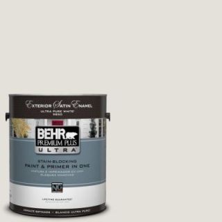 BEHR Premium Plus Ultra 1 Gal. #UL260 13 Painter's White Satin Enamel Exterior Paint 985001