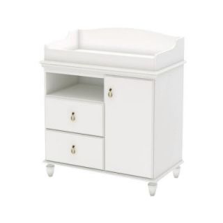 South Shore Furniture Moonlight 2 Drawer Changing Table in Pure White 3760332