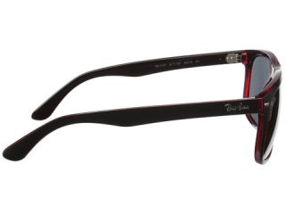 Ray Ban Flatop Boyfriend Black Matte on Red Transparent/Dark Gray