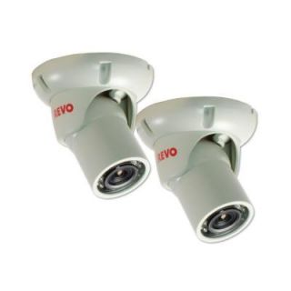 Revo 1200 TVL Indoor/Outdoor Mini Turret Surveillance Camera with 100 ft. Night Vision and BNC Conversion Kit (2 Pack) RCTS30 4BNDL2N
