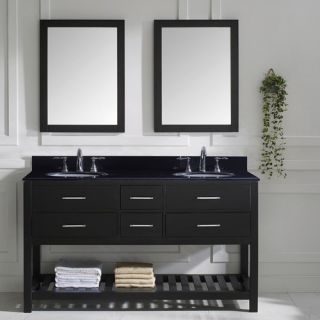 Virtu Caroline Estate 61 Double Bathroom Vanity Set with Mirror