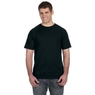 Anvil Mens American Black Ringspun Cotton Undershirt (Super Value