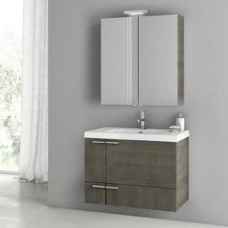 ACF by Nameeks ACF ANS25 GO New Space 31 in. Single Bathroom Vanity Set   Gray Oak