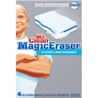 Mr Clean Magic Eraser Kitchen & Dish Scrubber, 4 count
