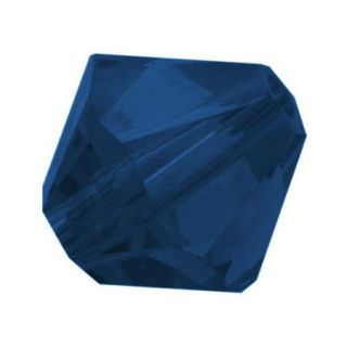 Swarovski Crystal, #5328 Bicone Beads 4mm, 24 Pieces, Dark Indigo