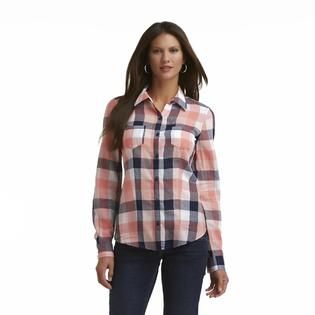 Route 66   Womens Button Front Top   Buffalo Plaid