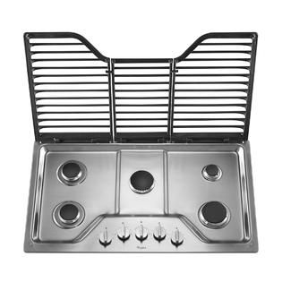 Whirlpool 36 5 Burner Gas Cooktop with EZ 2 Lift™ Hinged Cast Iron