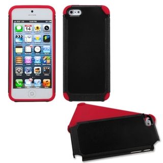 BasAcc Black/ Red Frosted Fusion Case for Apple iPhone 5