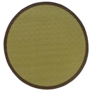 Oriental Weavers Nevis Boardwalk Lime and Chocolate 8 ft. Round Area Rug 342426
