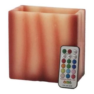 Contempo Lights LED Multi color Flameless Vanilla Wax Candle with Remote