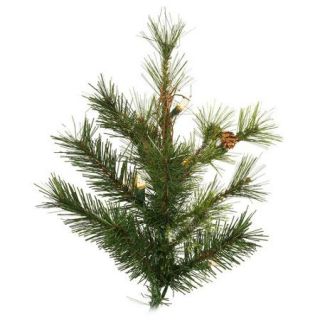 Vickerman Mixed Country Pine Slim 6.5' Green Artificial Christmas Tree with 400 Clear Lights with Stand