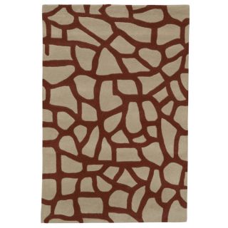 Somette Modern Highlights Cobble Stones Tan Area Rug (4 x 6)