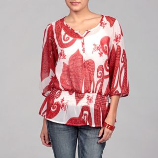 Jennifer & Grace Womens Red Paisley Top  ™ Shopping   The