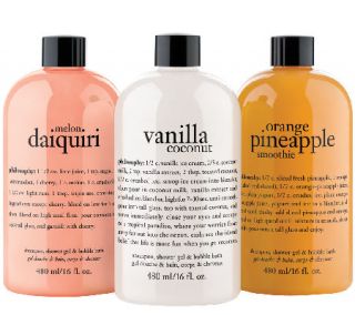 philosophy tropical smoothies shower gel trio —