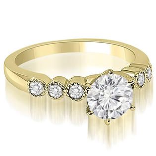 AMCOR 0.86 Cttw Round Cut 18K Yellow Gold Diamond Bridal Set 1